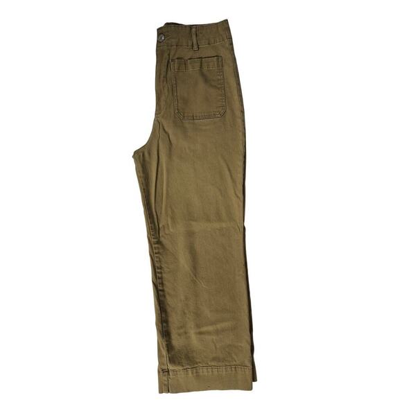 Bagatelle Collection New York Khaki Green Wide Leg Cotton Blend Pant Sz 12 - Picture 3 of 6